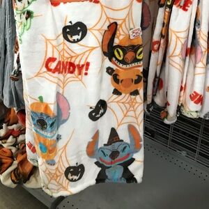 Disney Stitch Halloween plush throw blanket, NEW!